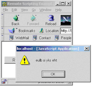 Running client_test.html in Netscape
